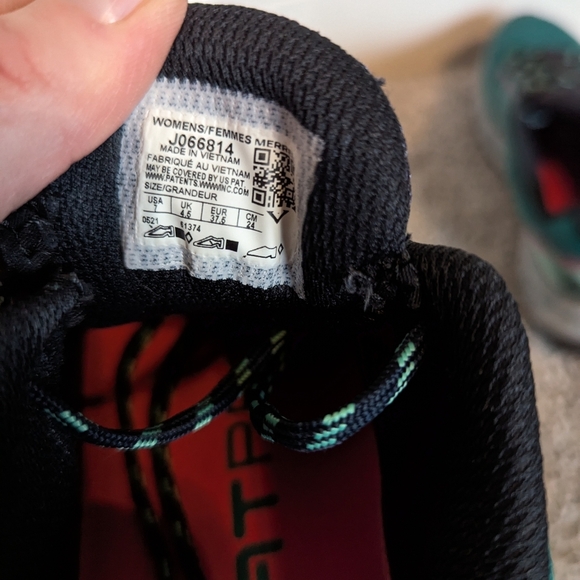 Merrell Moab Flight Trail Running Shoe - Teal and Pink sz 7 - Picture 5 of 6